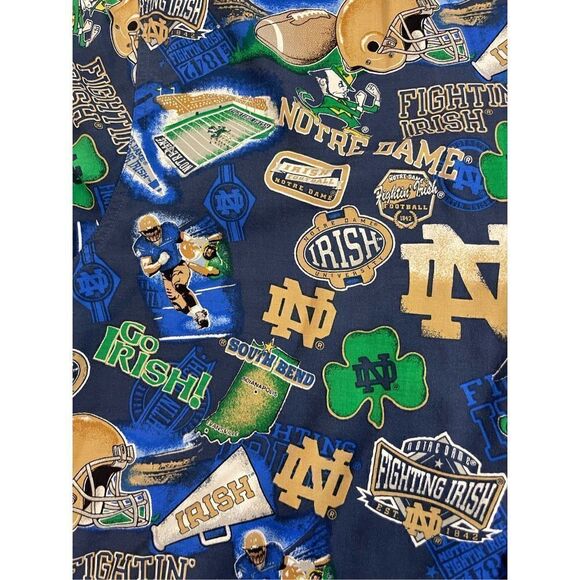 Men’s Notre Dame short sleeve button up and hat Large - Picture 5 of 9